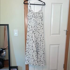 Elegant White Floral Women's Dress